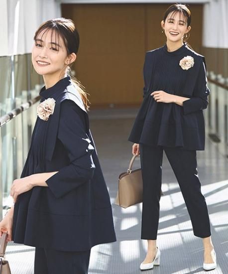 フロントピンタックフレアトップス＆パンツセットアップ 「PA1468」