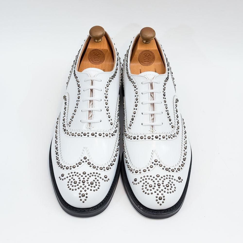 チャーチ BURWOOD【バーウッド】ウィングチップ スタッズ ホワイト