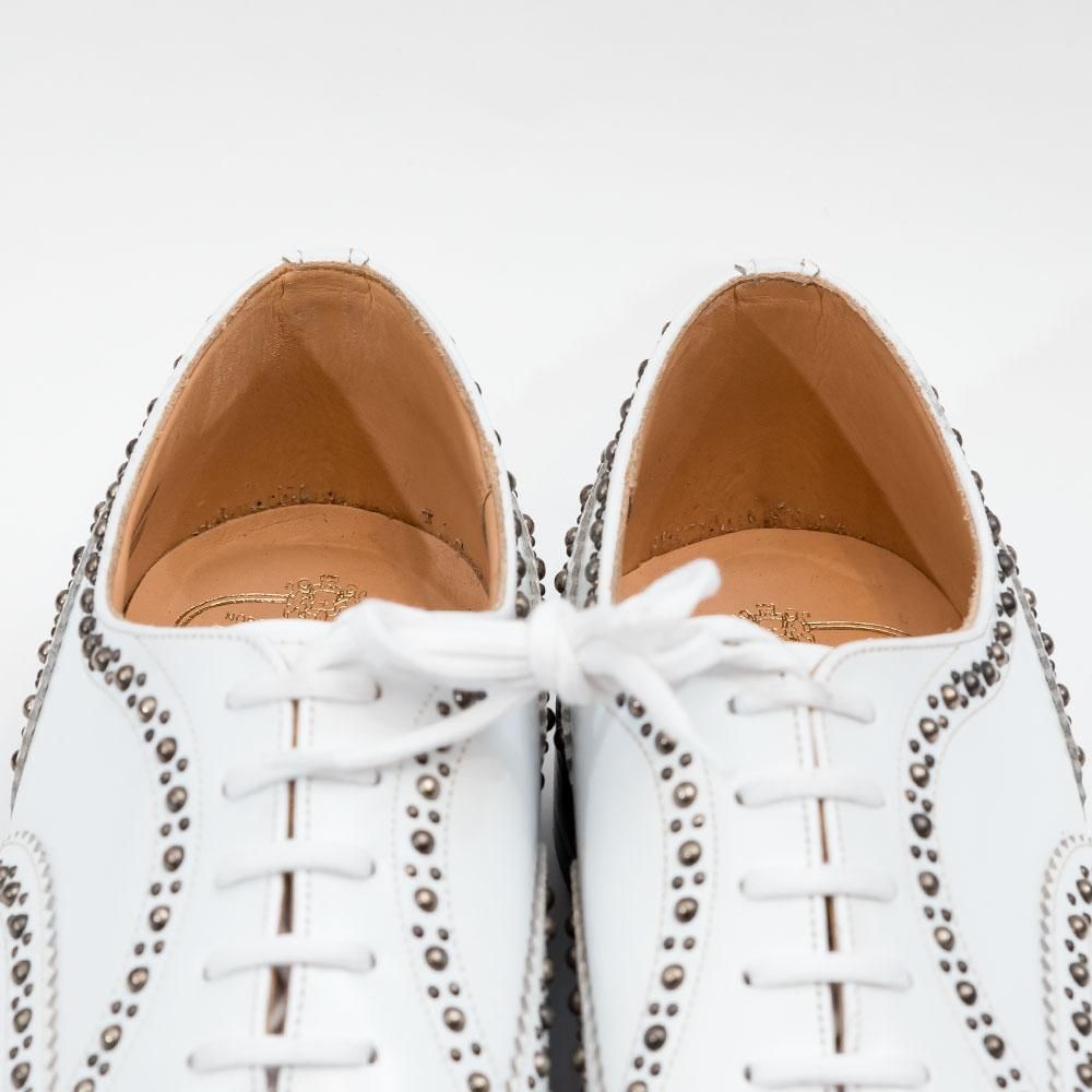 チャーチ BURWOOD【バーウッド】ウィングチップ スタッズ ホワイト