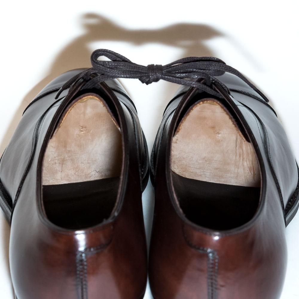 三陽山長 友二郎 ストレートチップ ダークブラウン ビブラムダイナイト