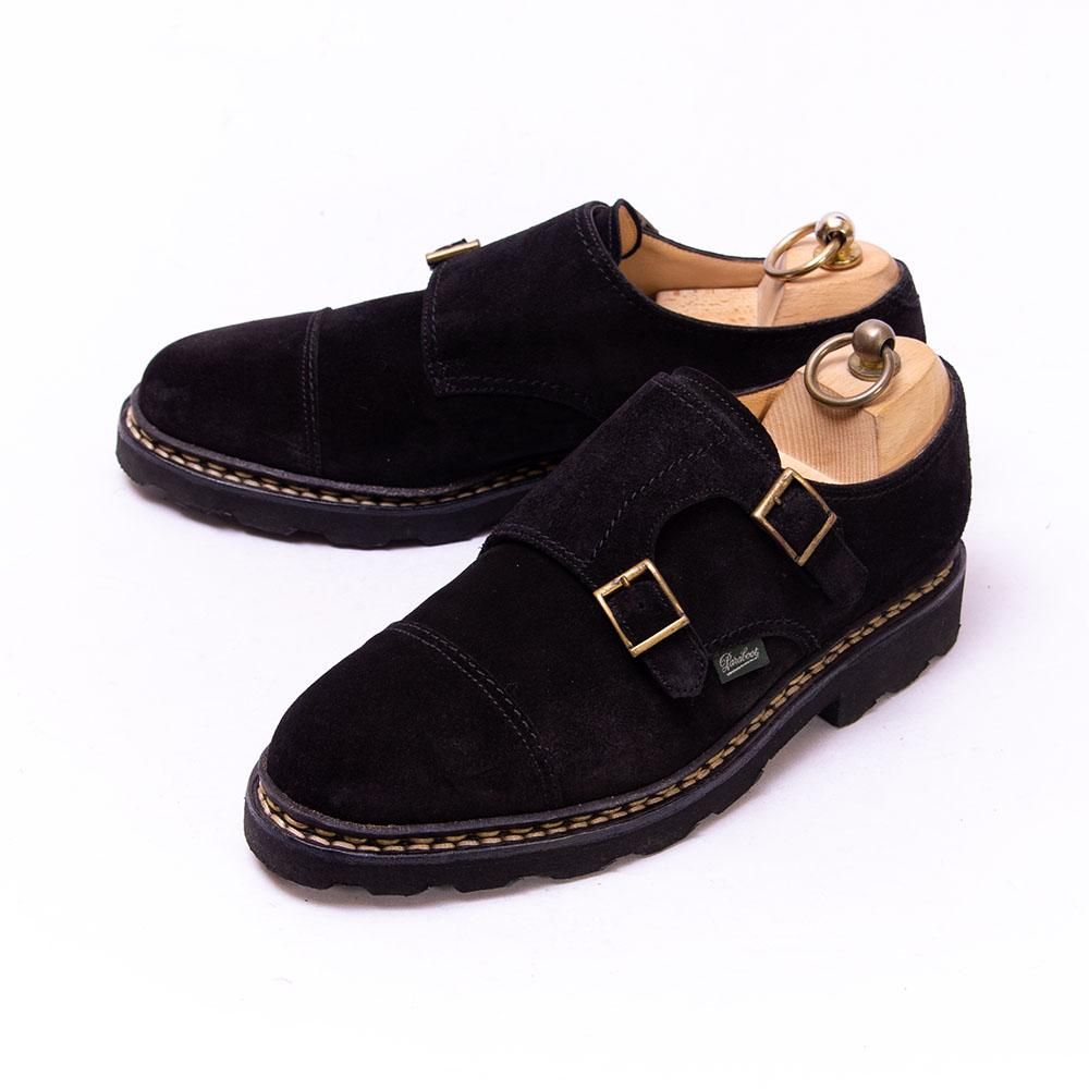 パラブーツ WILLIAM(ウィリアム)ダブルモンク ブラックスエード サイズ