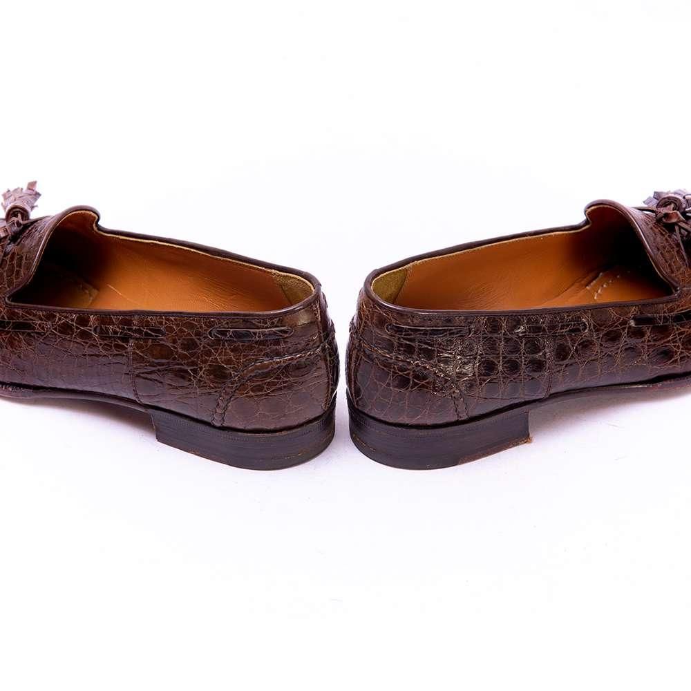 リーガル タッセルローファー クロコダイル ダークブラウン ポロラルフ