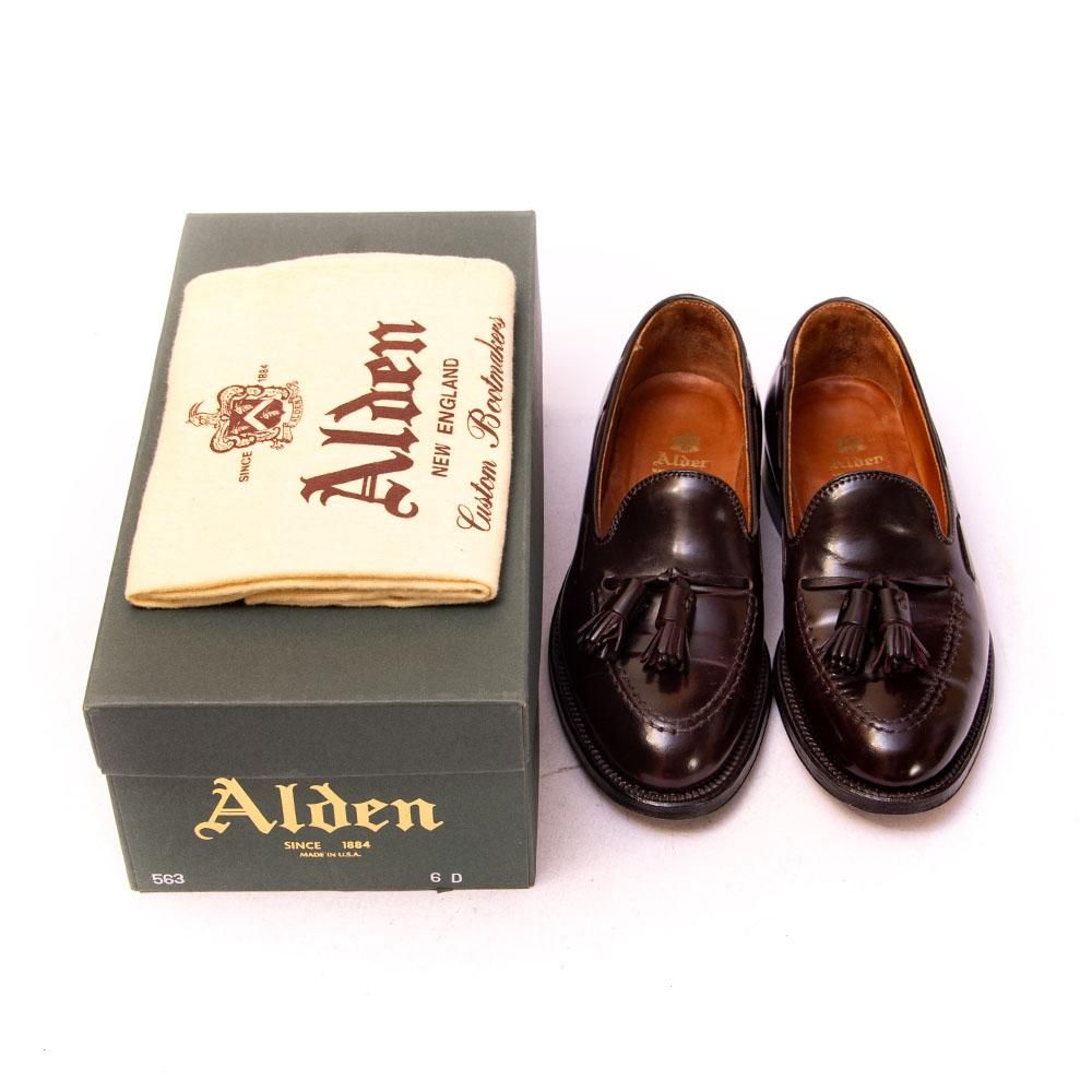 オールデン 563 タッセルローファー コードバン バーガンディ サイズ6D