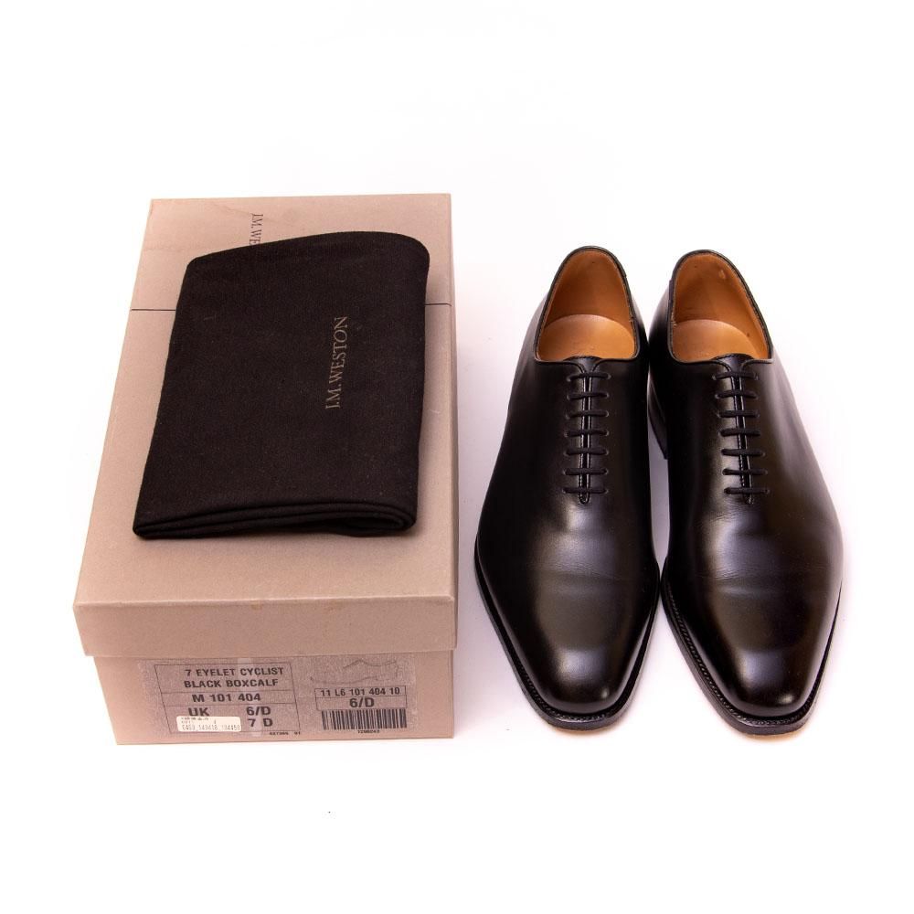 ジェイエムウエストン 404 ホールカット 7アイレット ブラック CYCLIST