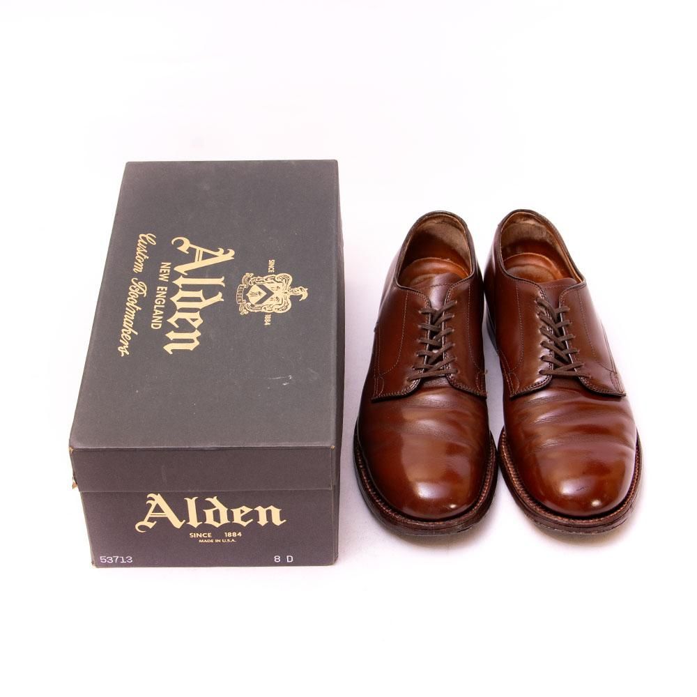 オールデン 53713 プレーントゥ ハンターブラウン ミリタリーラスト