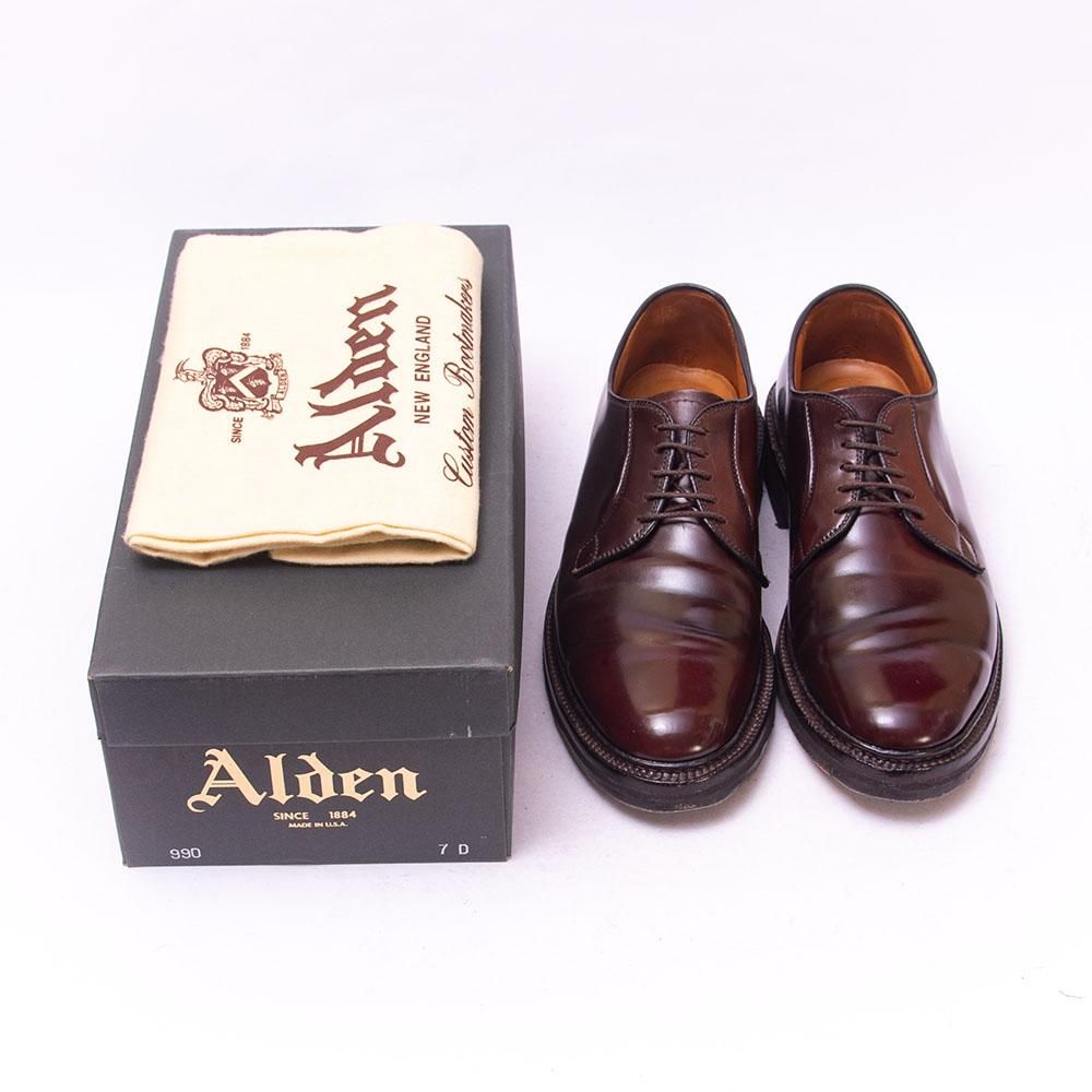 オールデン 990 プレーントゥ コードバン バーガンディ サイズ7D