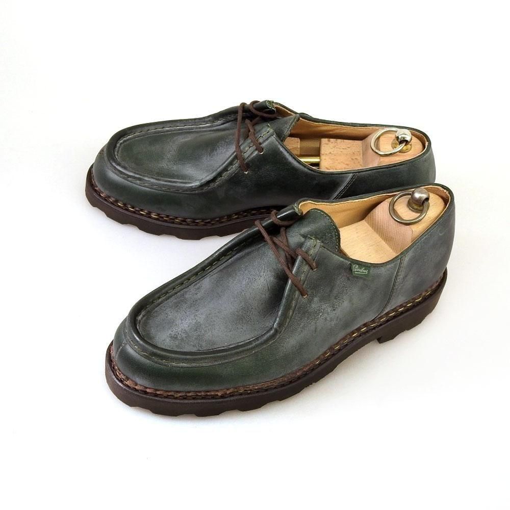 パラブーツ MICHAEL(ミカエル)チロリアンシューズ グリーン リスレザー