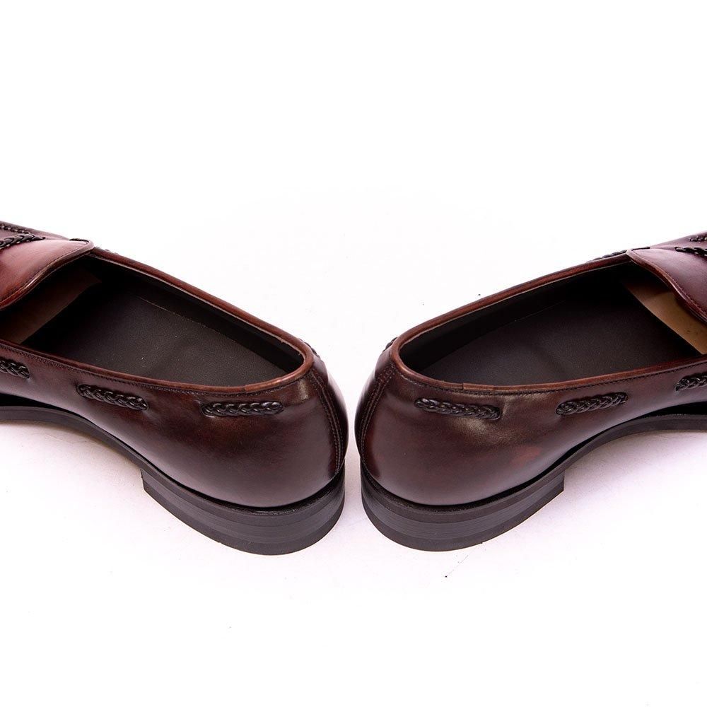 三陽山長 鹿三郎(ROKUSABURO) タッセルローファー ダークブラウン