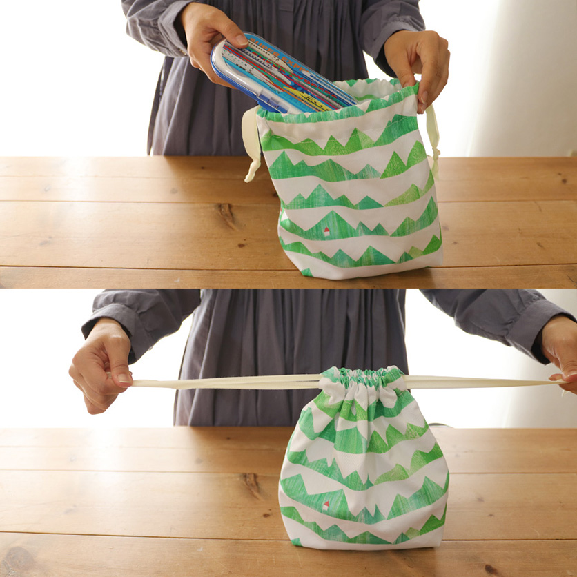 入園・入学グッズ手作りキット（6点セット）恐竜のパレード／クリーム