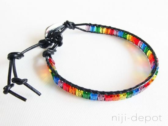 レインボーラップブレスレット - LGBTsとAllyのためのレインボーカラー