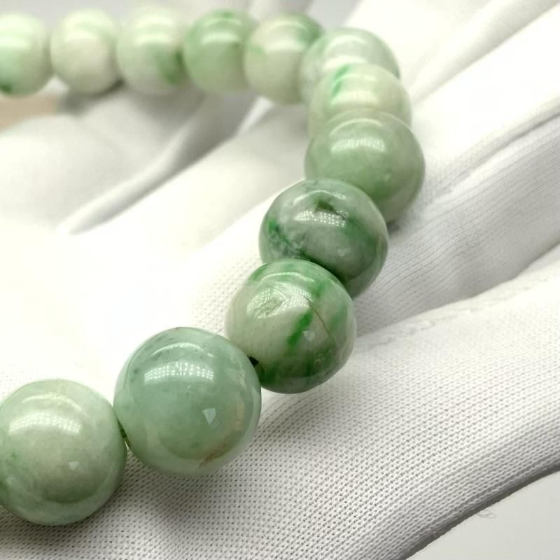 糸魚川翡翠 ブレスレット 9mm玉 】 糸魚川産翡翠 限定 一点物 天然石