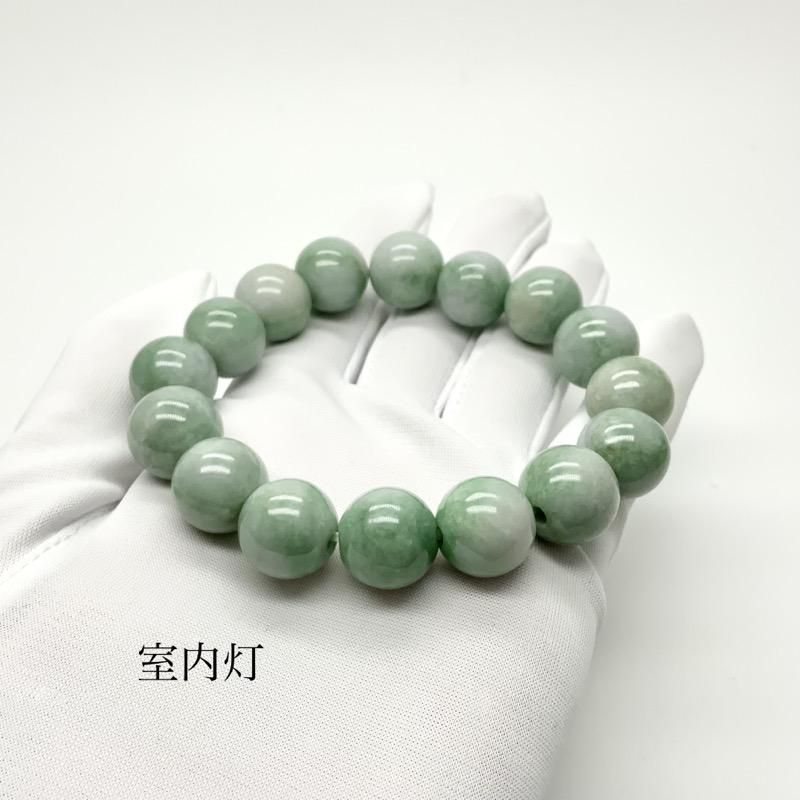 糸魚川翡翠 ブレスレット 13mm玉 】 糸魚川産翡翠 限定 一点物 天然石