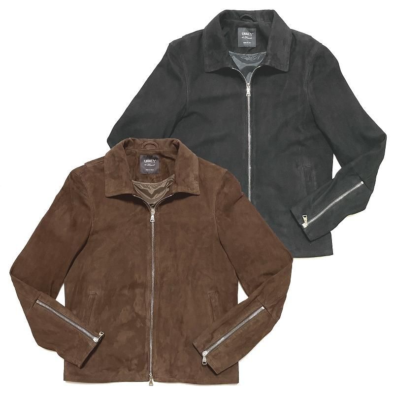 EMMETI エンメティ ERICK CAMOSCIO ゴートスウェード 折り襟 シングル