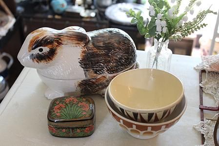 アンティーク イギリス 木製ツイストキャンドルスタンド