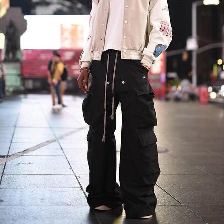 mnml] Rave Double Cargo Pants Black (XS～XLサイズ) - DOPE TOKYO