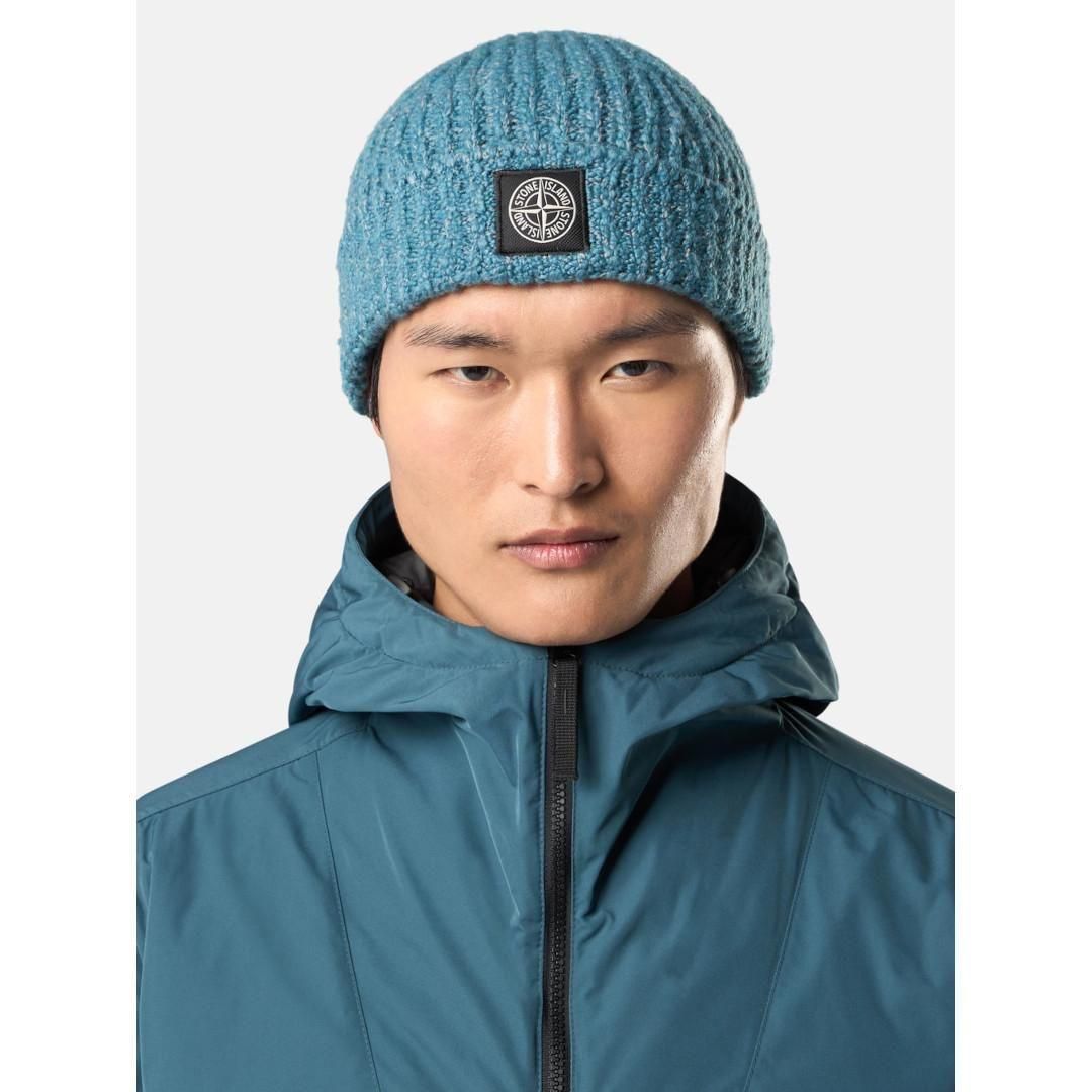STONE ISLAND | ストーンアイランド Beanie with Compass PETROL BLUE