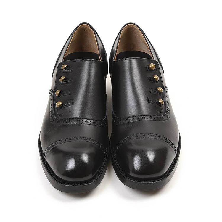 ショセ C-7047 ボタンシューズ ブラック | 販売店 | (有)シューズ