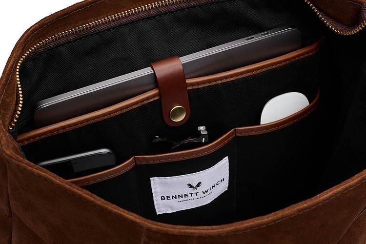 ベネットウィンチ TOTE SUEDE BROWN｜英国製・防水スエードの上質トート