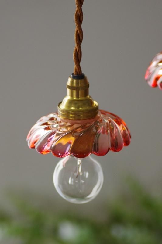 0242フランスアンティークオールドバカラガラスミニシャンデリアrose