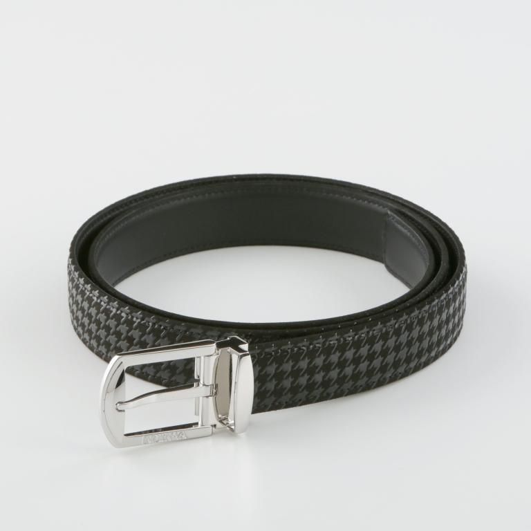 隼人 H-31ベルト［黒地×黒漆］：印傳屋公式オンラインショップ｜INDEN-YA