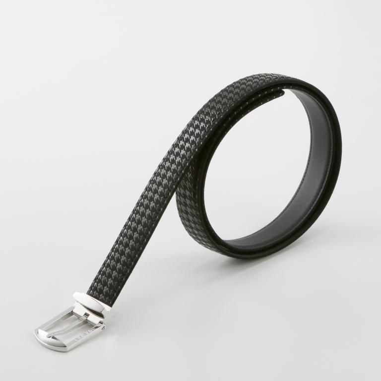 隼人 H-31ベルト［黒地×黒漆］：印傳屋公式オンラインショップ｜INDEN-YA