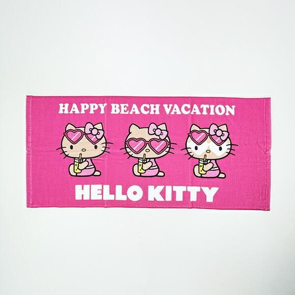 サンリオ ハローキティ 日焼け キティ フェイスタオル ジュース Sanrio