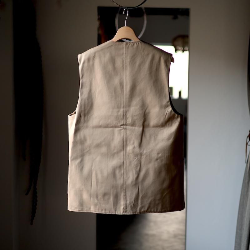 BISOWN】CHINO CLOTH × KARAMI REVERSIBLE VEST - HUUKU