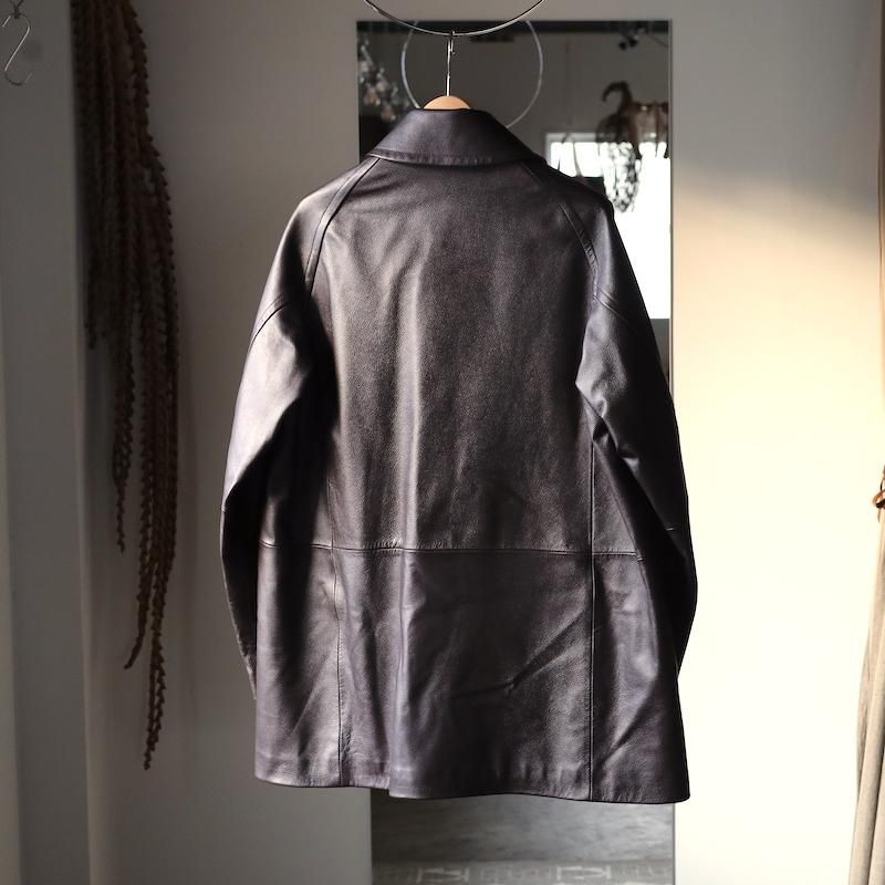MAATEE&SONS】LEATHER HALF COAT / 裏カシミア - HUUKU