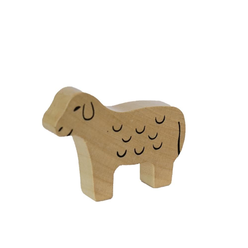 Aひつじ/アルビスブランの動物積み木 金沢市の木のおもちゃ りぷか