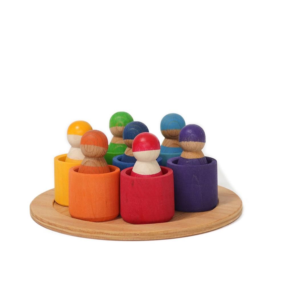 カラフルフレンズ GRIMS/グリムス社の人形積み木 - 木のおもちゃのお店