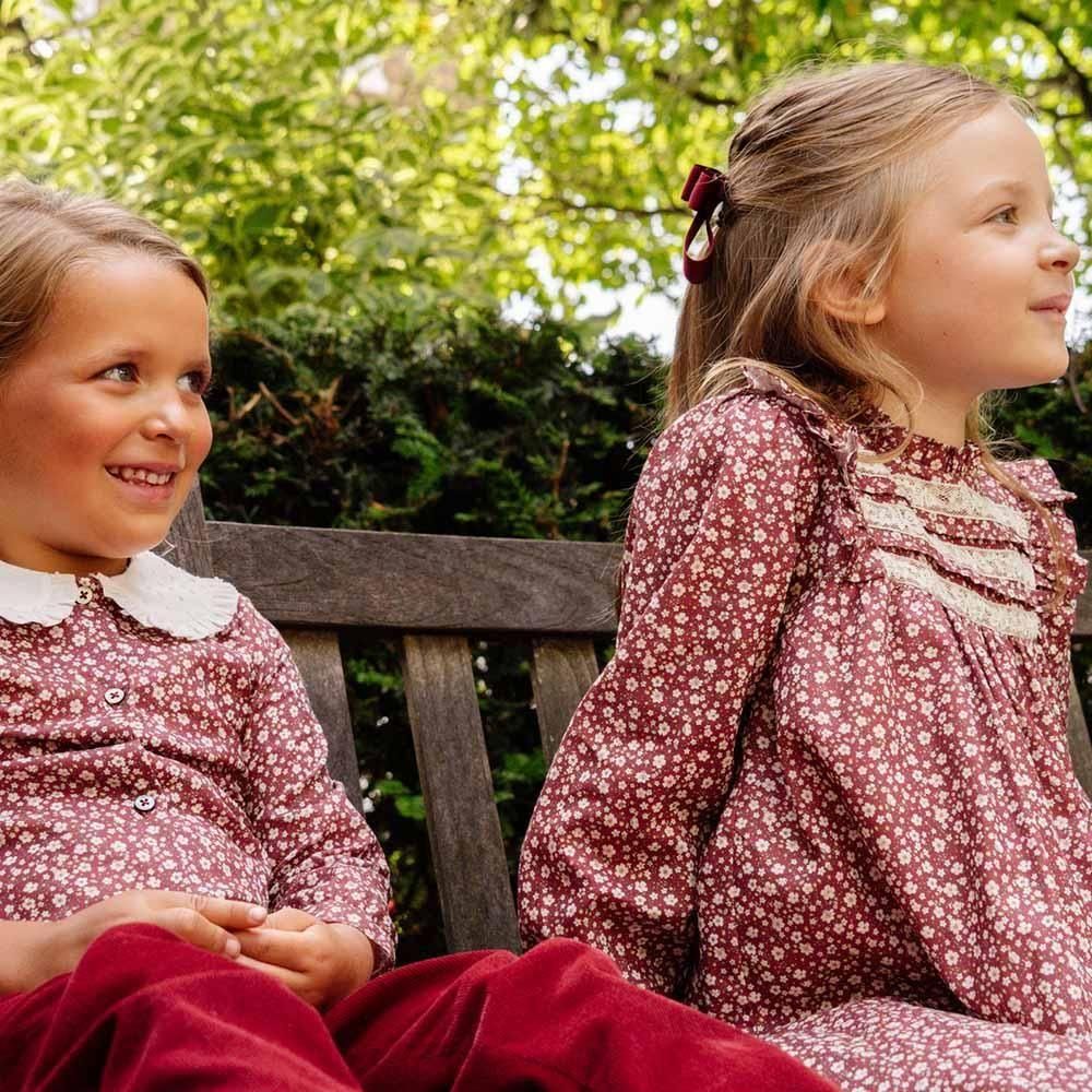 SALE40%OFF】Amaia Kids - Avie dress - Burgundy floral
