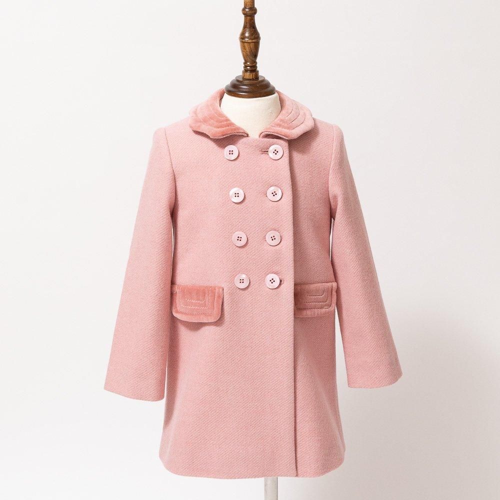 Amaia Kids - Classic coat - Pink アマイアキッズ - ウールコート