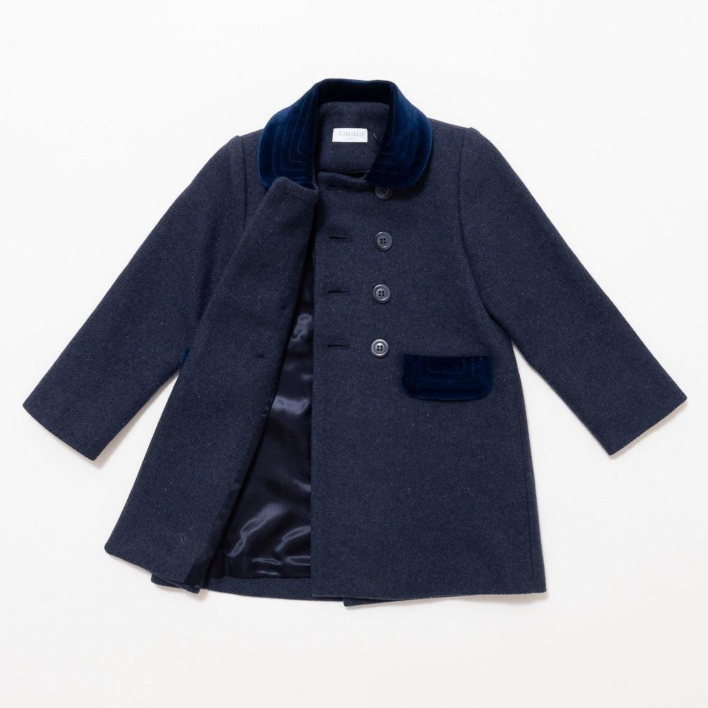 Amaia Kids - Classic coat - Navy (Boy) アマイアキッズ - ウール