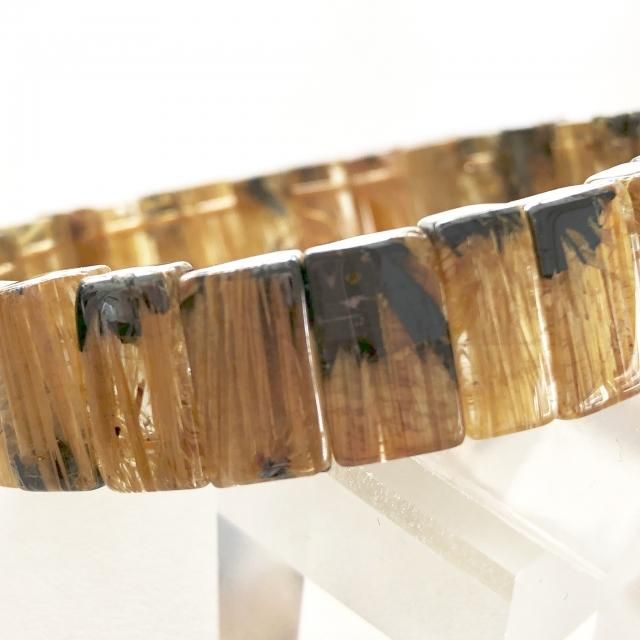 タイチンルチル（ヘマタイト共生）バングルNO260 楽天市場】ルチル