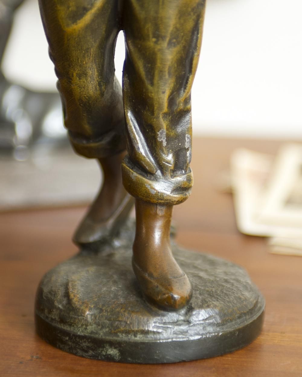 アンティーク ブロンズ像.少年 | Antiques Knock