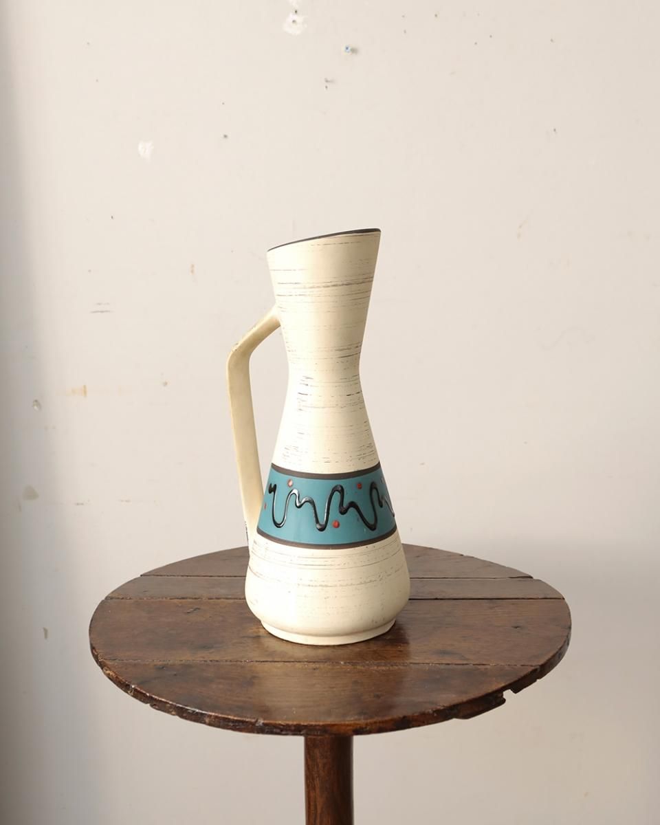 フランスアンティーク フラワーベース 陶器 花瓶 ジャグ scheurich