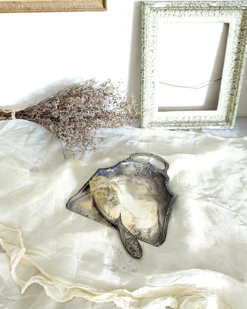 フランスアンティーク シルバー ダストパン＆ブラシセット.2