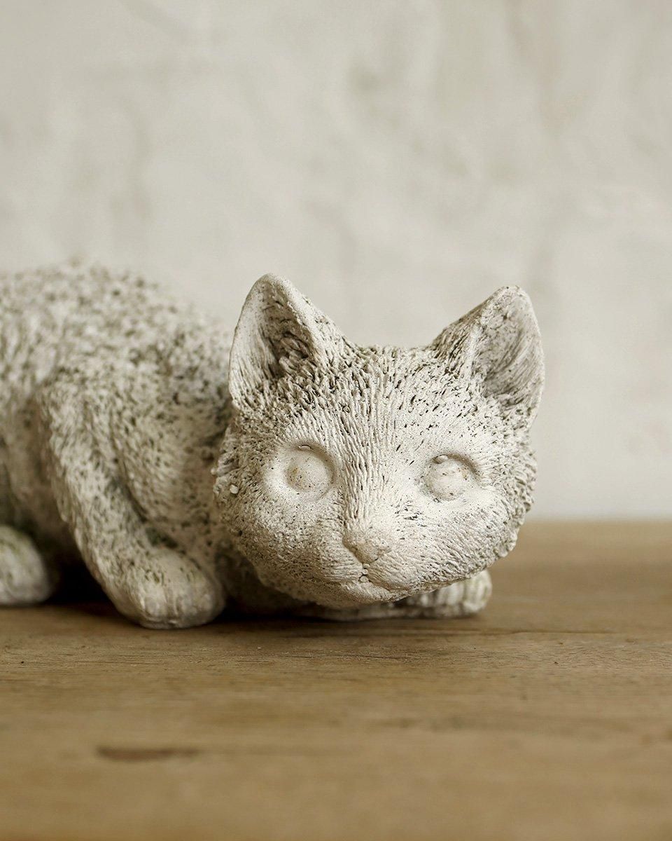 フランスアンティーク ネコの石像（ガーデニングオブジェ）.3