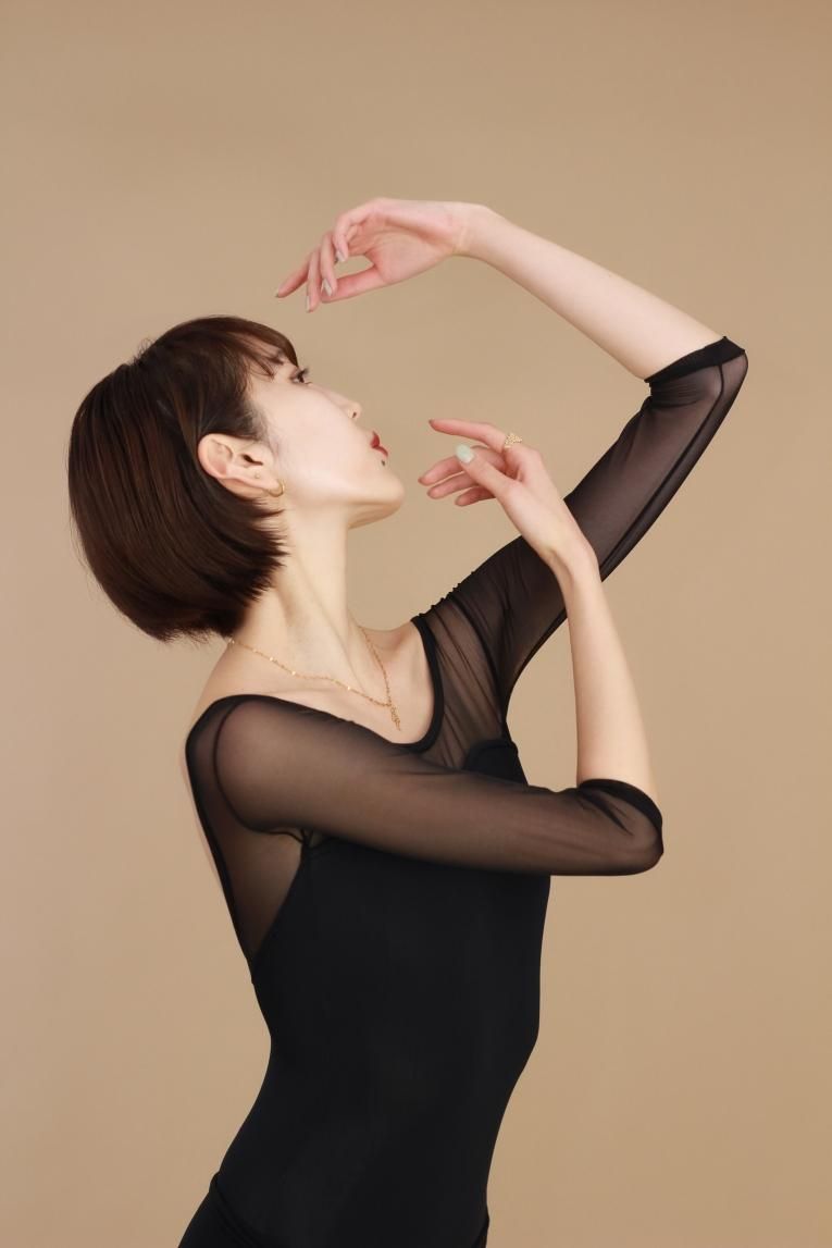 Black】Sleeve & No sleeve design - Balletwear brand unoa