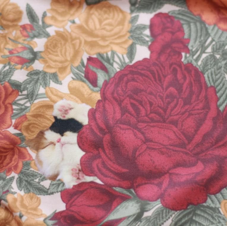 Peony cats】No sleeve design - Balletwear brand unoa