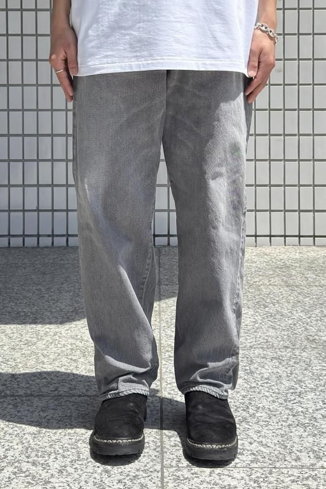 5P Zipper Front Denim Pants(BLACK VINTAGE WASH) - H-L