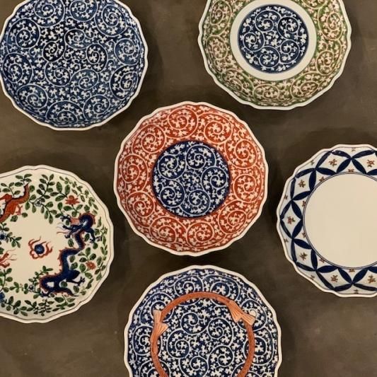 亮秀窯 染付唐草 8寸皿