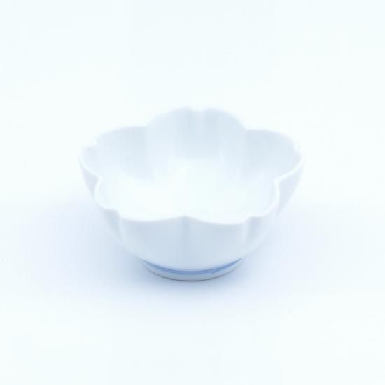 有田焼 白磁さくら型向付（5枚） 白磁桜 小付 | 雅な器 - 有田焼のまる