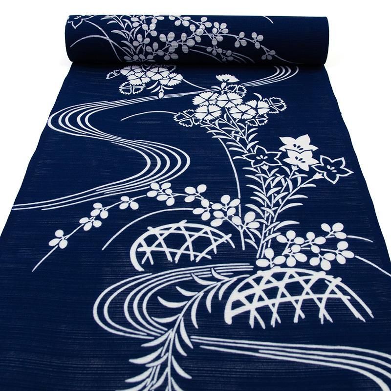 東京本染め綿絽浴衣 反物