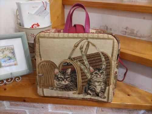 バスケットキャット ゴブランリュック／ピンク - オリジナルバッグ