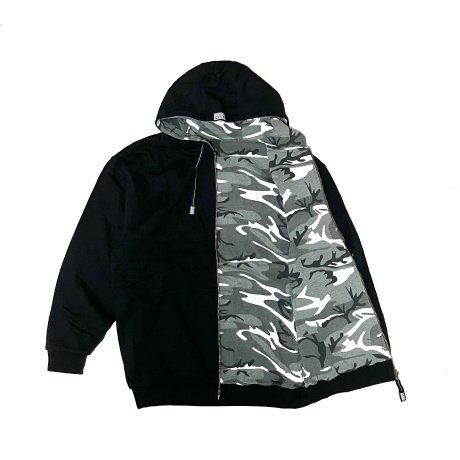 00s PRO CLUB リバーシブルジップパーカー 迷彩柄サーマル PRO CLUB