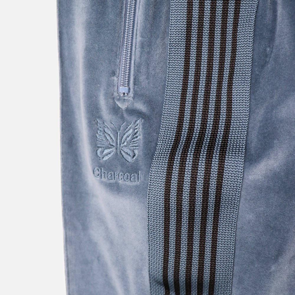 Needles（ニードルズ）〉別注 Velour Track Pant Narrow - Charcoal