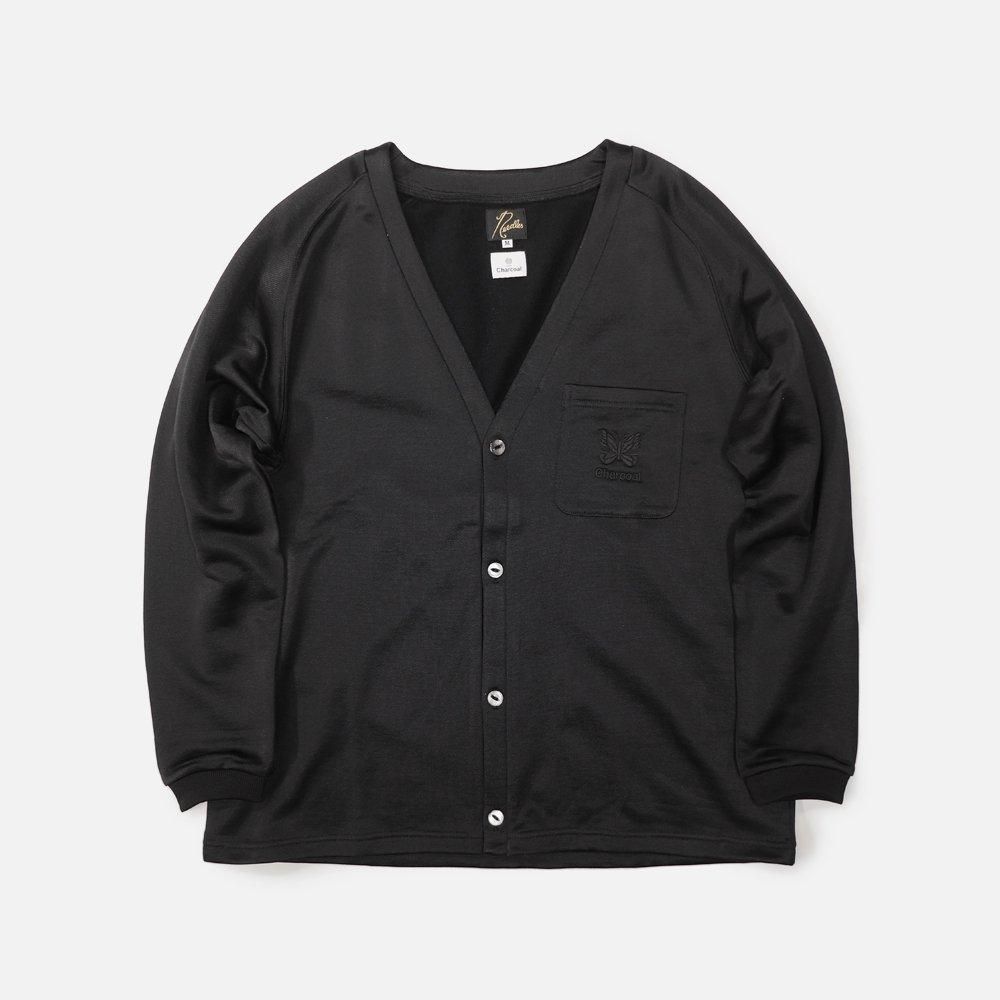 Needles（ニードルズ）〉別注 Bright Jersey V-Cardigan - Charcoal