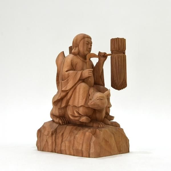 稲荷大神【最上位経王大菩薩（最上尊）】 楠木（クスノキ） 坐3.0寸 総