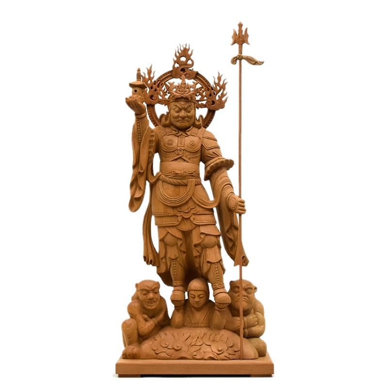 欅東寺（教王護国寺）形毘沙門天（多聞天）像 総高48㎝